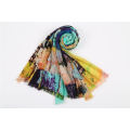 Factory directly special design green sunflower women cashmere scarf shawl from China